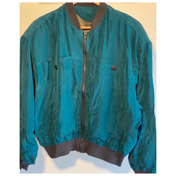 Otto kern vintage women’s silk bomber jacket M - Picture 9 of 9